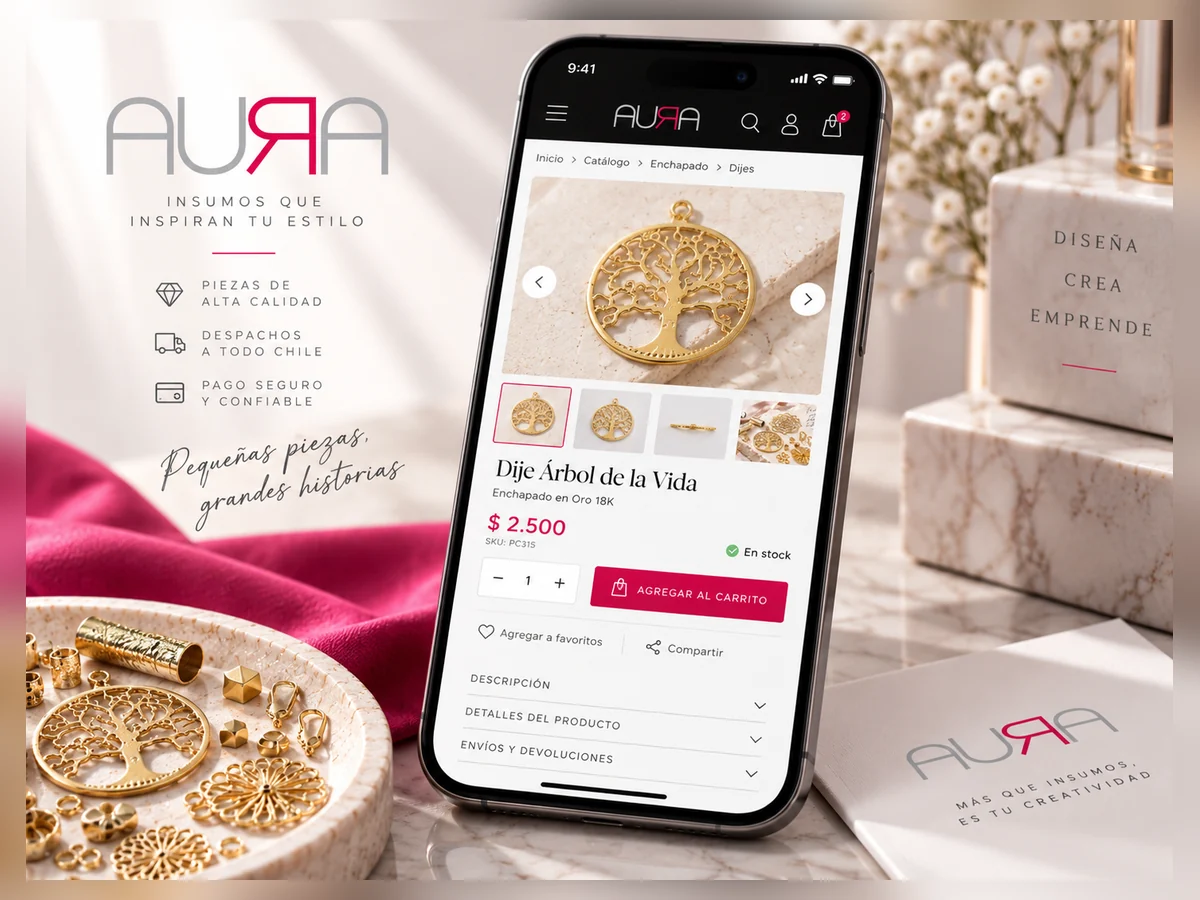 Experiencia responsive de Aura aplicada a dispositivos móviles