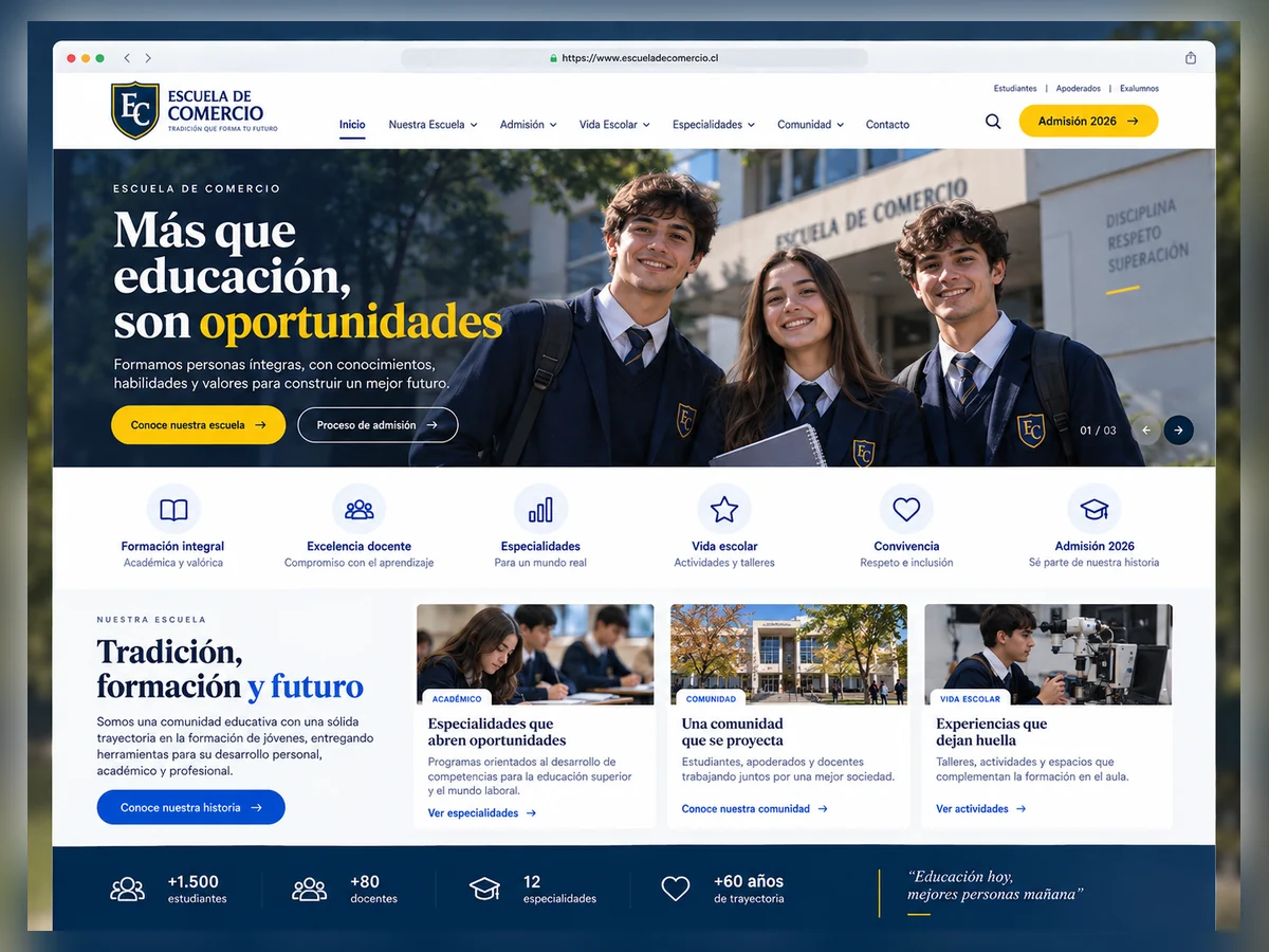 Proyecto web Escuela de Comercio