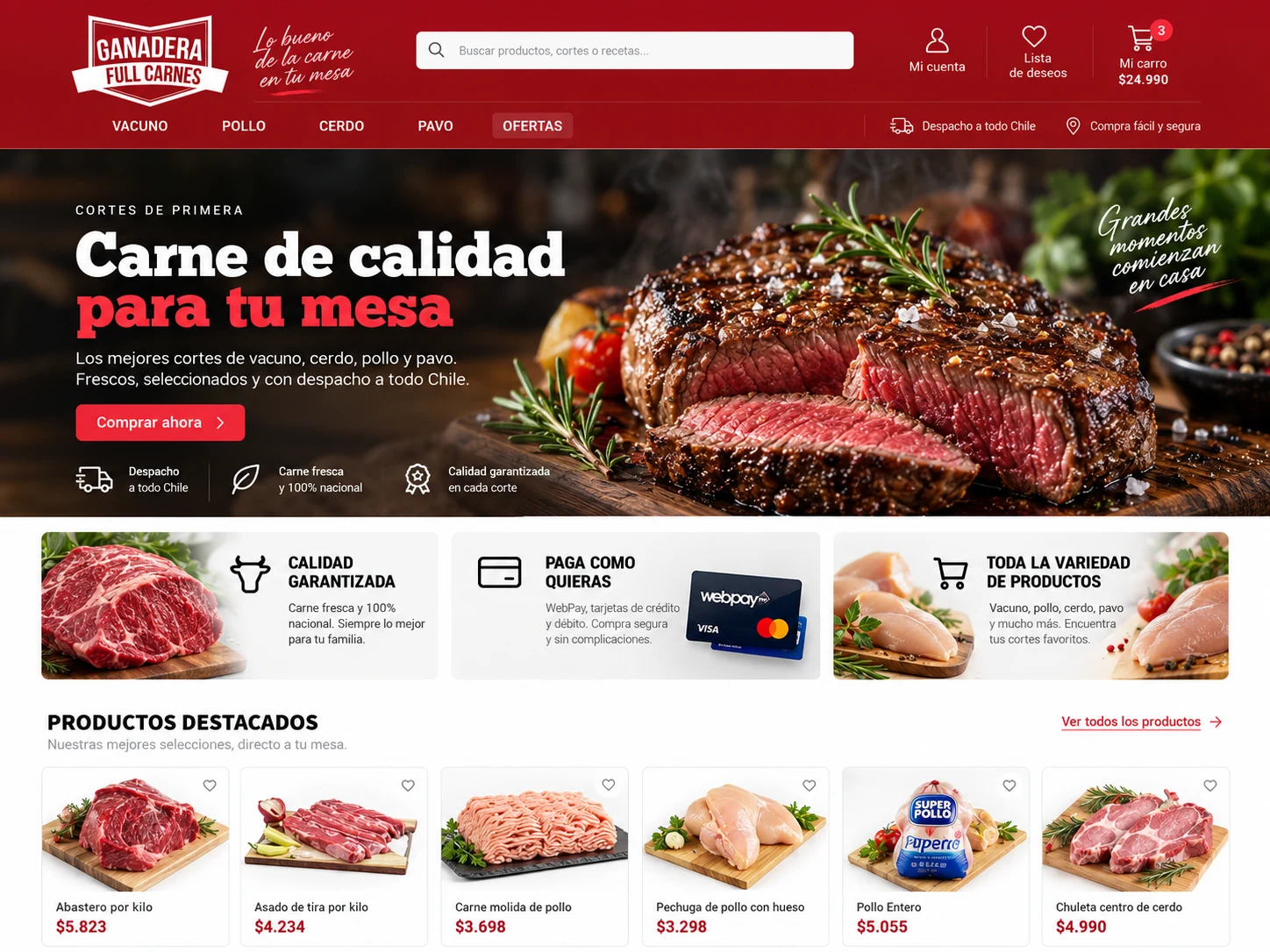 Proyecto web Ganadera Full Carnes