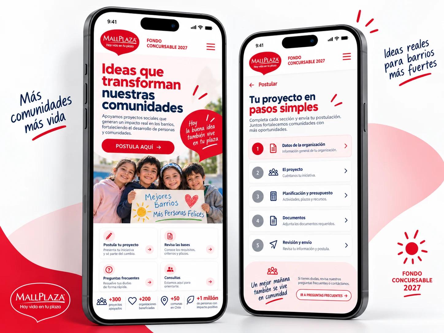 Experiencia móvil del Fondo Concursable Mallplaza