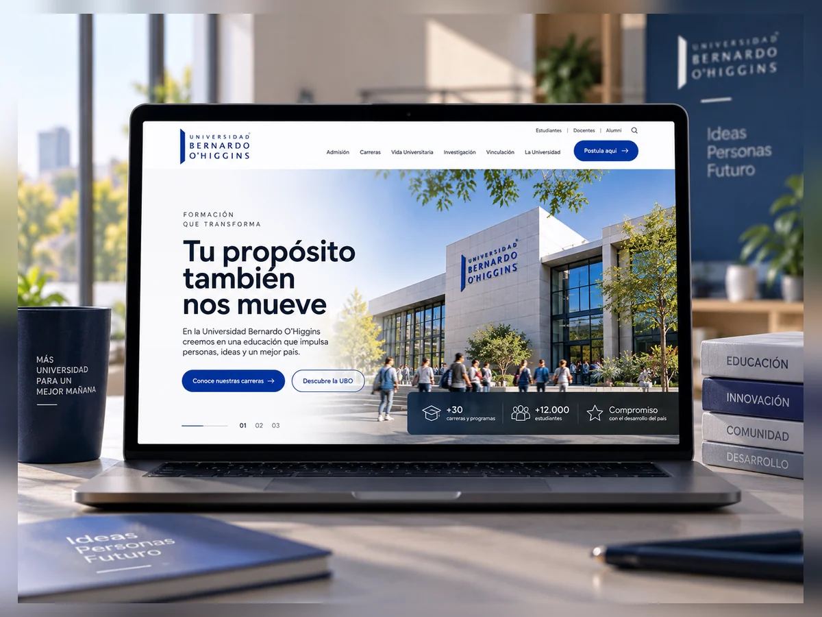 Experiencia web de admisión de Universidad Bernardo O’Higgins
