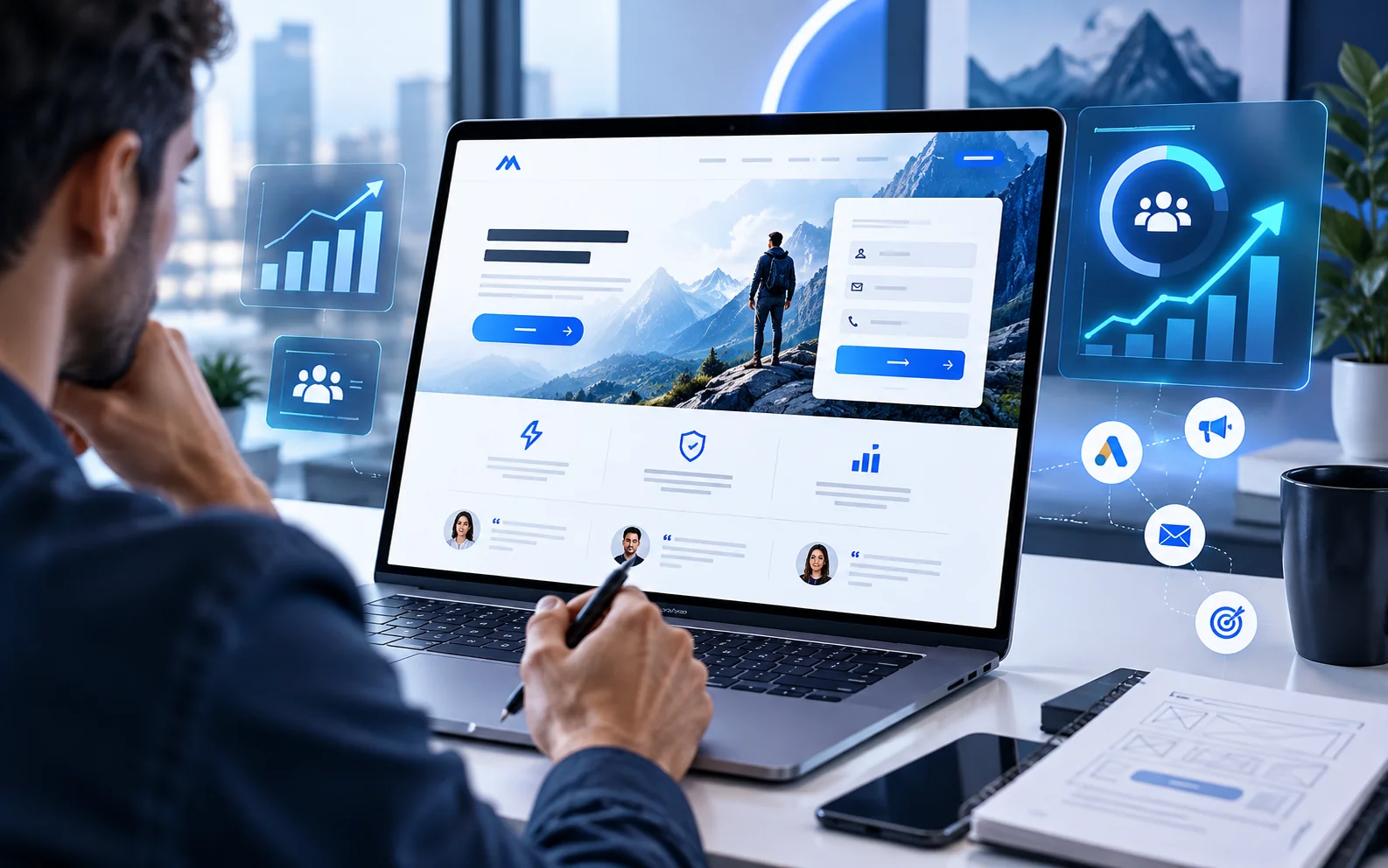 Landing page de alto impacto enfocada en captación y conversión